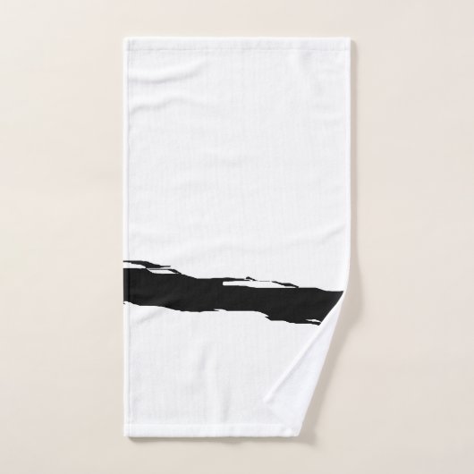 abstrait noir blanc (Serviette à main)