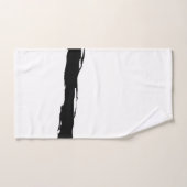 abstrait noir blanc (Serviette à main)
