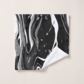 Abstrait noir blanc (Gant de toilette)