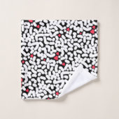 Abstrait noir blanc (Gant de toilette)