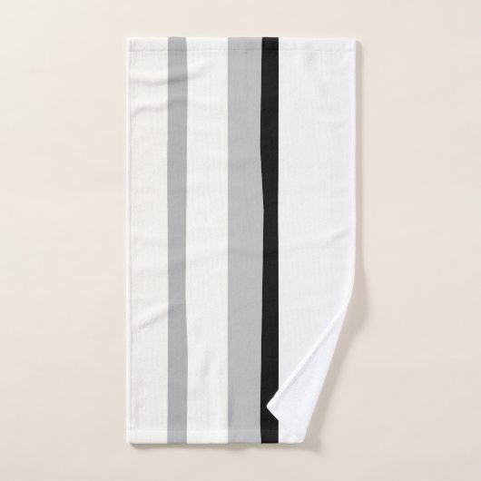 Abstrait noir, blanc et vert (Serviette à main)