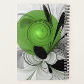 Abstrait noir et blanc avec art fractal vert (Dos)