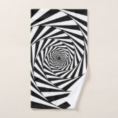 Abstrait noir et blanc spirale escalier art (Serviette à main)