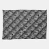 Abstrait noir et gris - Serviette de cuisine (Horizontal)