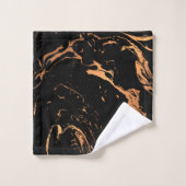 Abstrait noir et or (Gant de toilette)