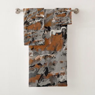 Abstrait noir, gris et caramel