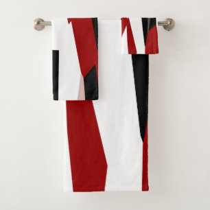 Abstrait noir, rouge et blanc
