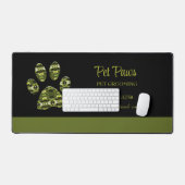 Abstrait Olive Jaune Chien Paw Pet Pet Pet Groomin (Clavier et souris)