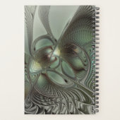 Abstrait Olive Sage Green Grey Fractal Art Imagina (Dos)