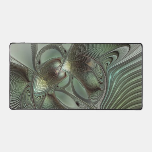 Abstrait Olive Sage Green Grey Fractal Art Imagina (Recto)