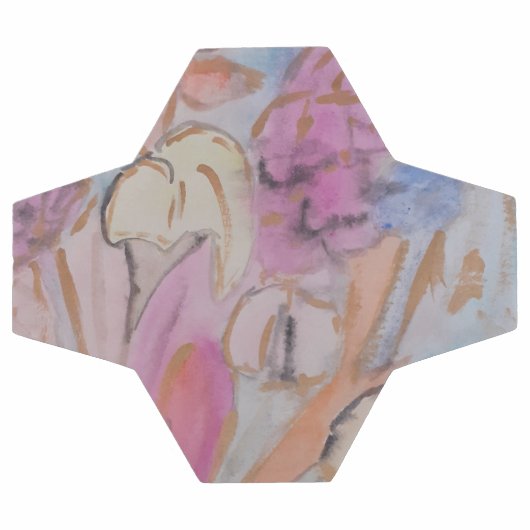 Abstrait Pastel Floral (Plat)