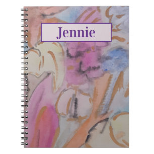 Abstrait Pastel Floral Carnet personnalisé