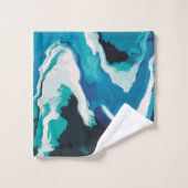 Abstrait Pastel Paint Lagoon Edition (Gant de toilette)