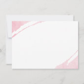 Abstrait Pastel rose brosses Carte pour notes plat (Dos)
