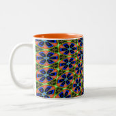 Abstrait Peacock Feathers Motif Mug (Gauche)