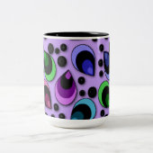 Abstrait Peacock Feathers Motif Mug (Centre)