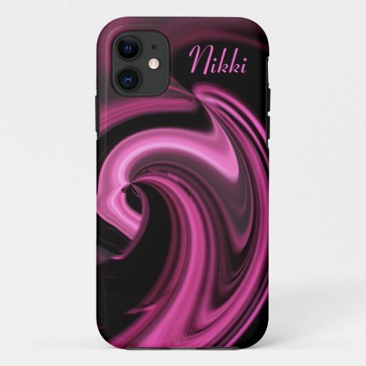 Abstrait Pink Heart iPhone 5 coque *Personnaliser* (Dos)