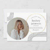 Abstrait | Pink Photo Graduation Faire-part (Devant)