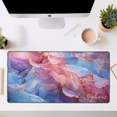 Abstrait Pink Purple Et Or Personnalisé