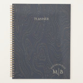 Abstrait Planner personnalisé gris vierge (Devant)