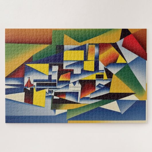 Abstrait Portrait Cubiste Jigsaw Puzzle (Horizontal)