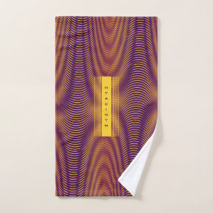 Abstrait Purple & Gold Psychedelic Stripes, Trippy