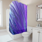 Abstrait rideau de douche chic violet (En situation)