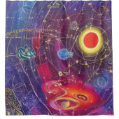 Abstrait rideau de douche de diagramme cosmique (Devant)