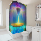 Abstrait rideau de douche Rapture Neon Chic (En situation)