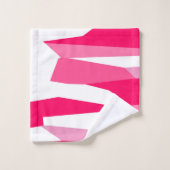Abstrait rose et blanc (Gant de toilette)