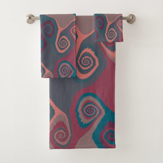 Abstrait rose et turquoise (En situation)