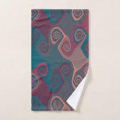 Abstrait rose et turquoise (Serviette à main)