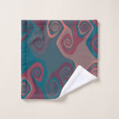 Abstrait rose et turquoise (Gant de toilette)