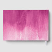 Abstrait rose foncé livre d'hôtes mariage personna (Verso)