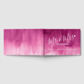 Abstrait rose foncé livre d'hôtes mariage personna (Complet)