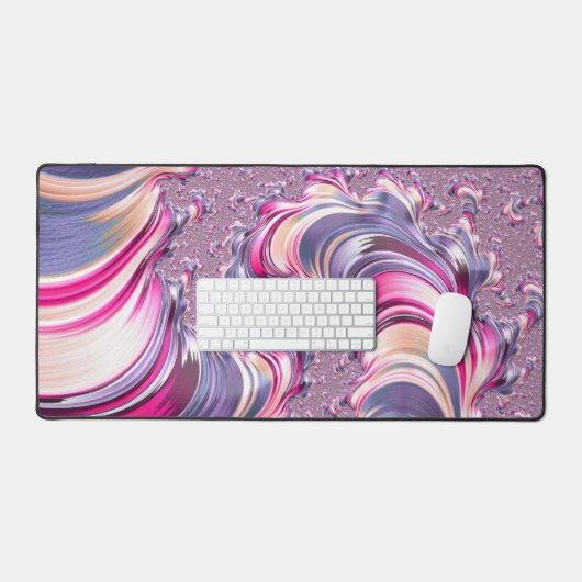 Abstrait rose pourpre spirale fractale (Clavier et souris)
