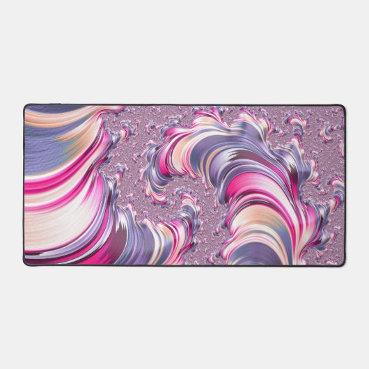 Abstrait rose pourpre spirale fractale (Recto)