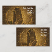 Abstrait Rosebud Brown Floral Carte de visite (Devant / Derrière)