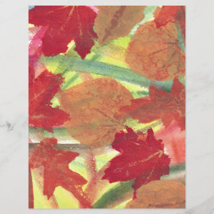 Abstrait rouge brun automne feuilles scrapbook pap