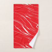 Abstrait rouge et blanc (Serviette à main)
