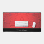 Abstrait rouge hexagonal forme motif rouge et noir (Clavier et souris)
