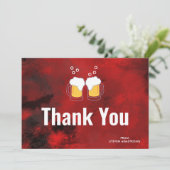 Abstrait rouge moderne avec Merci de Mugs de bière (Debout devant)