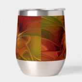 Abstrait Rouge Orange Brown Vert Fractal Art Flowe (Gauche)