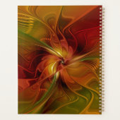 Abstrait Rouge Orange Brown Vert Fractal Art Flowe (Dos)