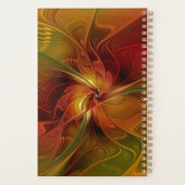 Abstrait Rouge Orange Brown Vert Fractal Art Flowe (Dos)