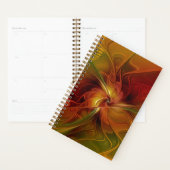 Abstrait Rouge Orange Brown Vert Fractal Art Flowe (Devant avec enveloppe)