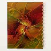 Abstrait Rouge Orange Vert Fractal Art Nom (Dos)