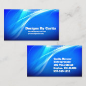 Abstrait Royal Blue Carte de visite (Devant / Derrière)