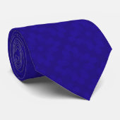 Abstrait Royal Blue Flowers Motif Cravate (Roulé)