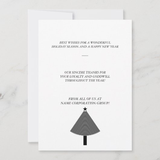 Abstrait sapin de Noël Invitation (Dos)